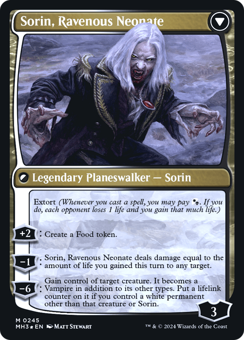 Sorin of House Markov // Sorin, Ravenous Neonate (PRE-245S) - mythic - Foil