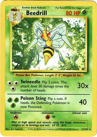 Beedrill (017/102) - BS  - Rare