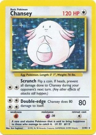 Chansey (003/102) - BS  - Holo Rare - Holofoil