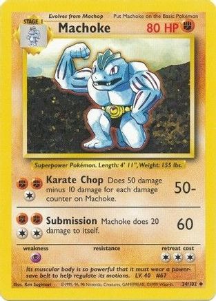 Machoke (034/102) - BS  - Uncommon