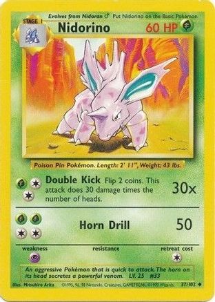Nidorino (037/102) - BS  - Uncommon