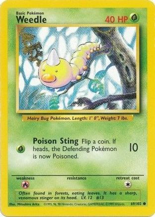 Weedle (069/102) - BS  - Common