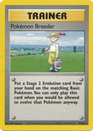 Pokemon Breeder (076/102) - BS  - Rare