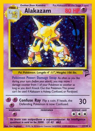 Alakazam (001/130) - BS2  - Holo Rare - Holofoil