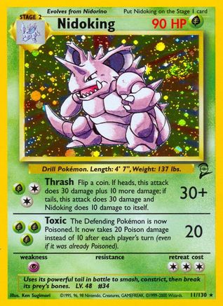 Nidoking (011/130) - BS2  - Holo Rare - Holofoil
