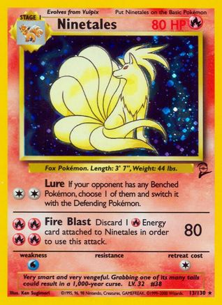Ninetales (013/130) - BS2  - Holo Rare - Holofoil