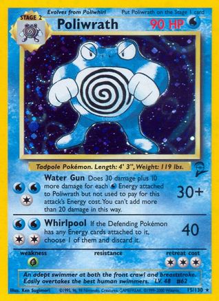 Poliwrath (015/130) - BS2  - Holo Rare - Holofoil