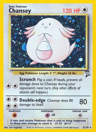 Chansey (003/130) - BS2  - Holo Rare - Holofoil