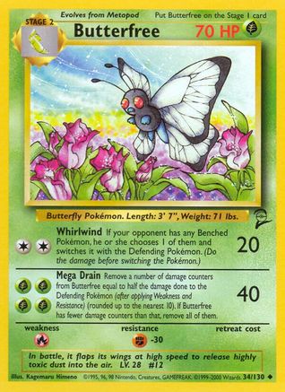 Butterfree (034/130) - BS2  - Uncommon
