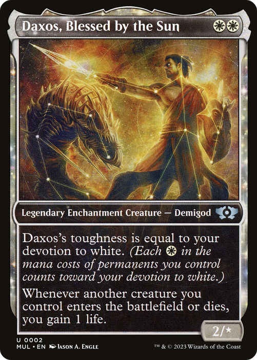 Daxos, Blessed by the Sun (MUL-002) - uncommon: (Showcase, enchantment) - Foil