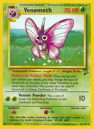 Venomoth (031/130) - BS2  - Rare