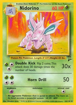 Nidorino (054/130) - BS2  - Uncommon