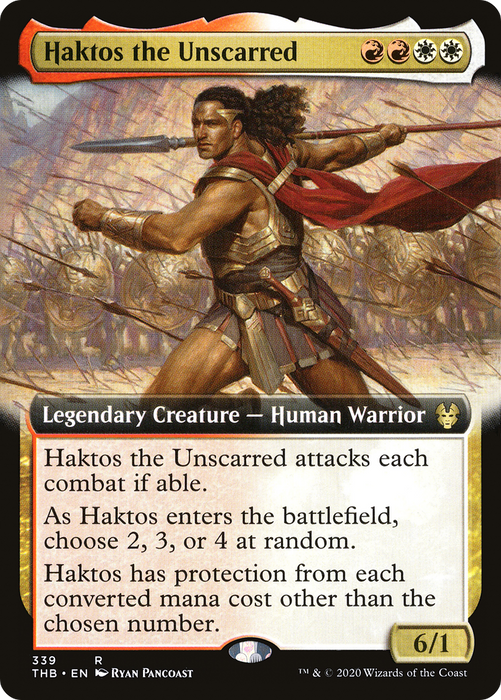 Haktos the Unscarred (THB-339) - rare: (Extended Art) - Foil