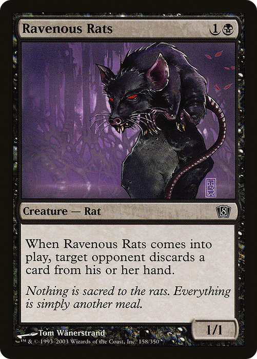 Ravenous Rats (8ED-158★) - common - Foil