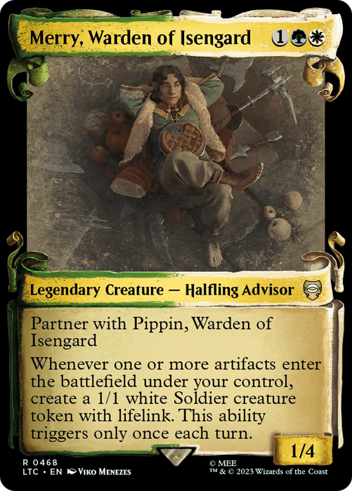 Merry, Warden of Isengard (LTC-468) - rare: (Showcase) - Foil