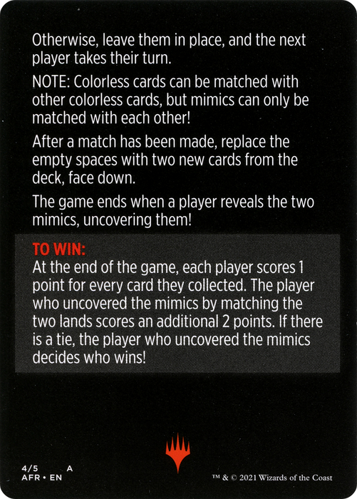 Mimic Match // Mimic Match (cont'd) (MAFR-004) - common