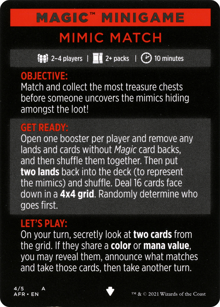 Mimic Match // Mimic Match (cont'd) (MAFR-004) - common - Foil