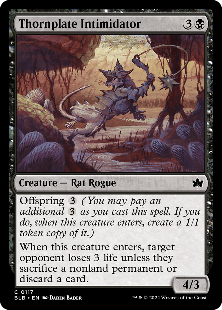 Thornplate Intimidator (BLB-117) - common - Foil