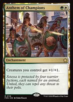 Anthem of Champions (FDN-116) - rare: (nyxtouched)