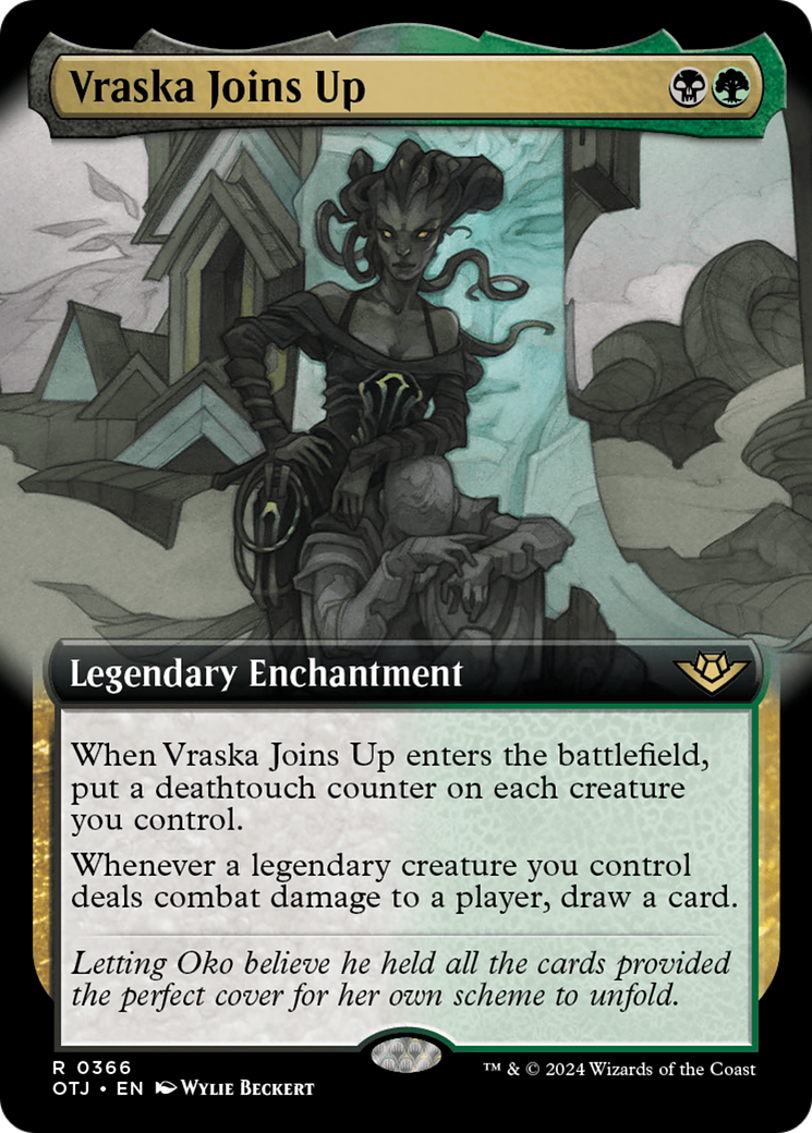 Vraska Joins Up (OTJ-366) - rare: (Extended Art) - Foil