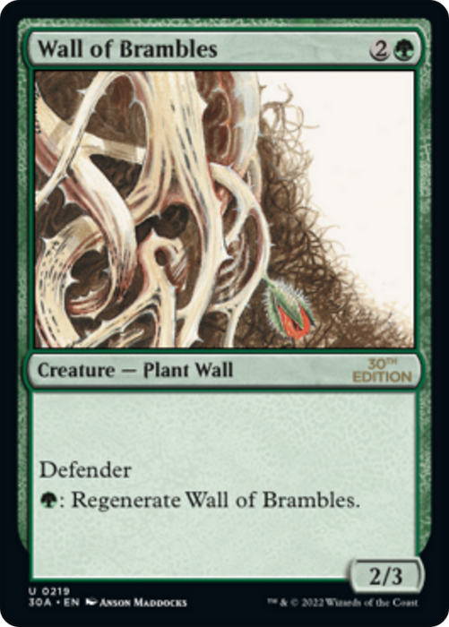 Wall of Brambles (30A-219) - uncommon