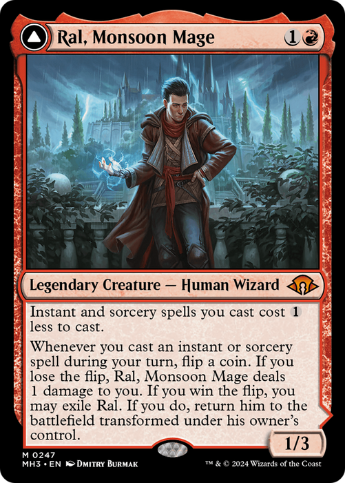 Ral, Monsoon Mage // Ral, Leyline Prodigy (MH3-247) - mythic - Foil