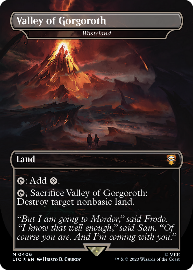Wasteland (LTC-406) - mythic / Valley of Gorgoroth (Borderless) - Foil