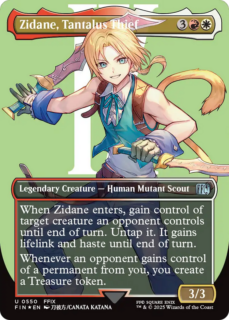 Zidane, Tantalus Thief (FIN-550) - uncommon (Borderless) - Foil