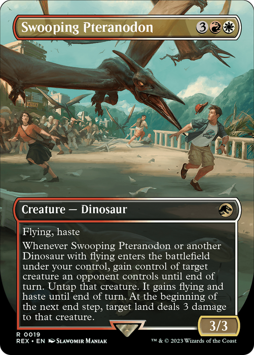 Swooping Pteranodon (REX-019) - rare (Borderless)