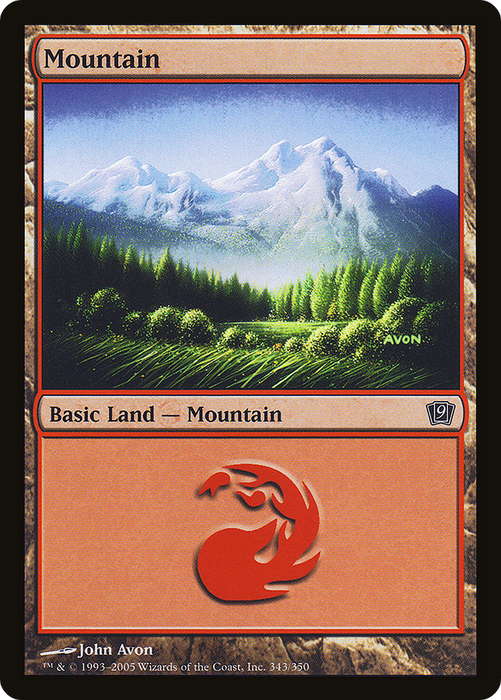 Mountain (9ED-343★) - common - Foil