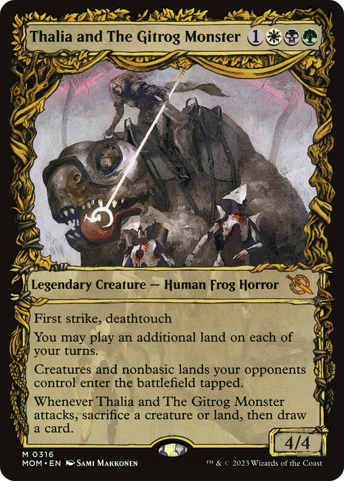 Thalia and The Gitrog Monster (MOM-316) - mythic: (Showcase) - Foil