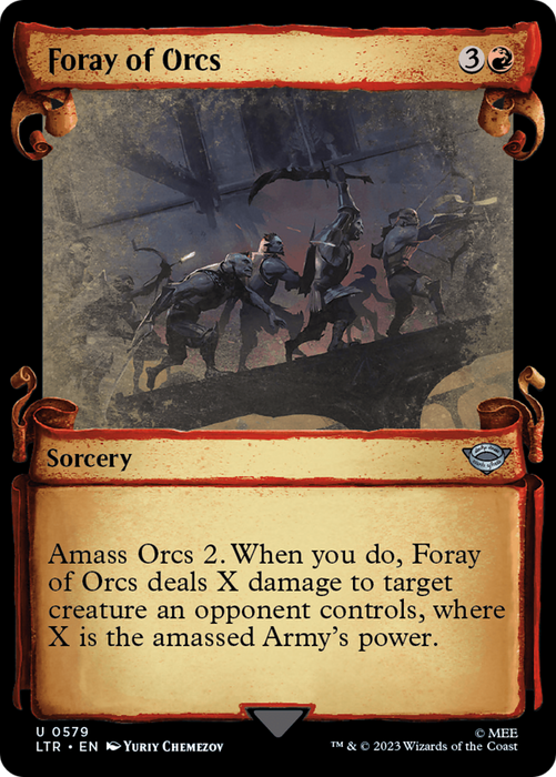 Foray of Orcs (LTR-579) - uncommon: (Showcase) - Foil