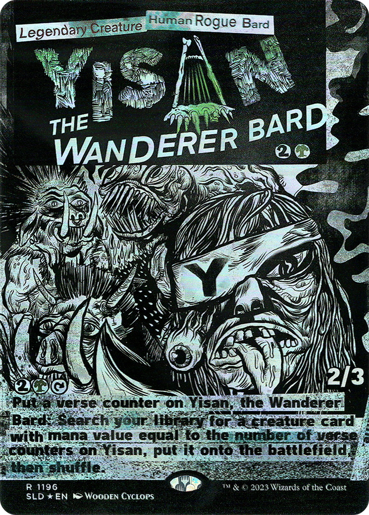 Yisan, the Wanderer Bard (SLD-1196) - rare (Borderless) - Foil