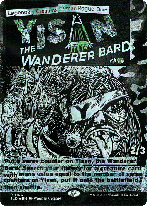 Yisan, the Wanderer Bard (SLD-1196) - rare (Borderless) - Foil
