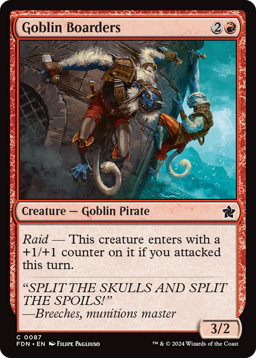 Goblin Boarders (FDN-087) - common - Foil