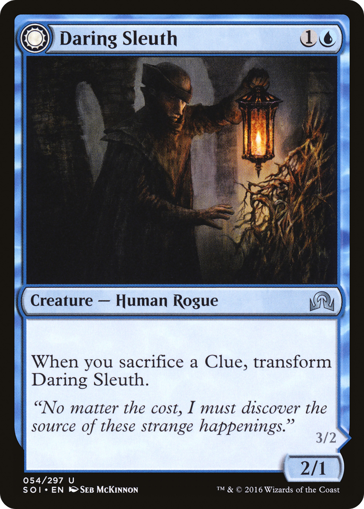 Daring Sleuth // Bearer of Overwhelming Truths (SOI-054) - uncommon: (Double Faced Transform)