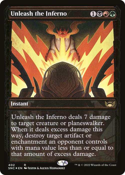 Unleash the Inferno (SNC-402) - rare: (Showcase) - Foil
