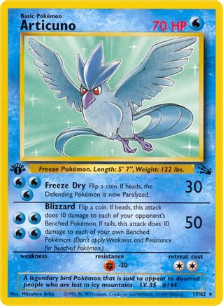 Articuno (17) (017/62) - F  - Rare - 1st Edition