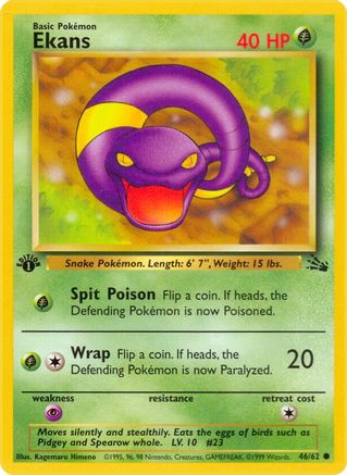 Ekans (046/62) - F  - Common - 1st Edition