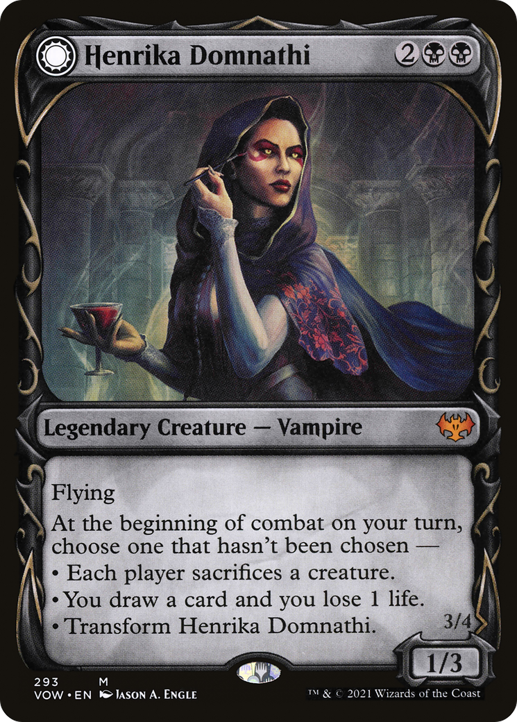 Henrika Domnathi // Henrika, Infernal Seer (VOW-293) - mythic: (Showcase, Double Faced Transform) - Foil