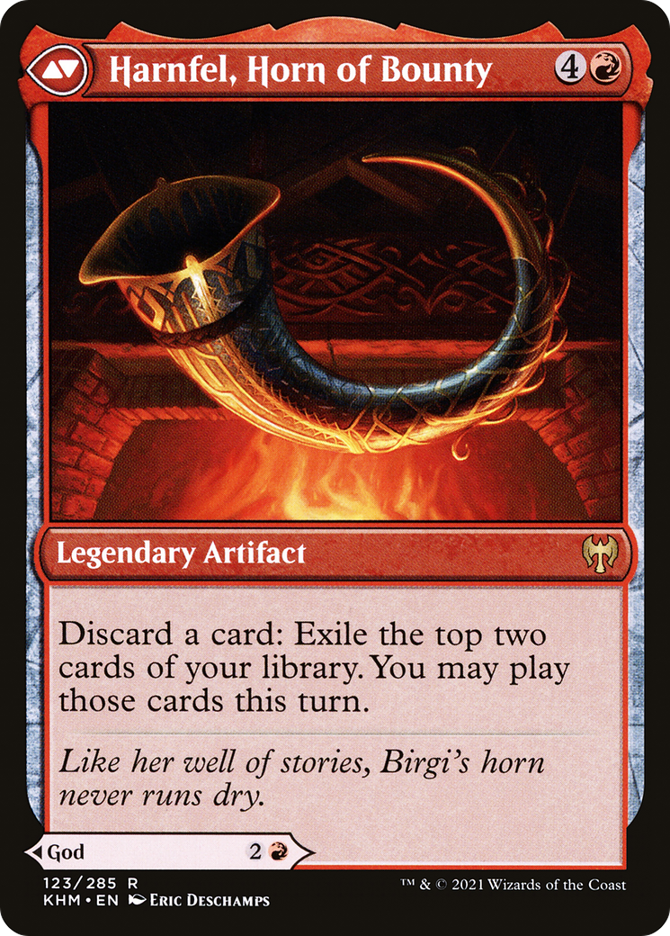 Birgi, God of Storytelling // Harnfel, Horn of Bounty (KHM-123) - rare