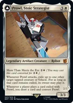 Prowl, Stoic Strategist // Prowl, Pursuit Vehicle (BOT-001) - mythic: (convertdfc) - Foil