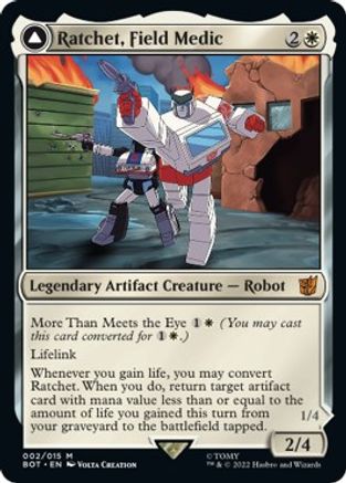Ratchet, Field Medic // Ratchet, Rescue Racer (BOT-002) - mythic: (convertdfc) - Foil