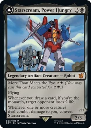 Starscream, Power Hungry // Starscream, Seeker Leader (BOT-005) - mythic: (convertdfc)