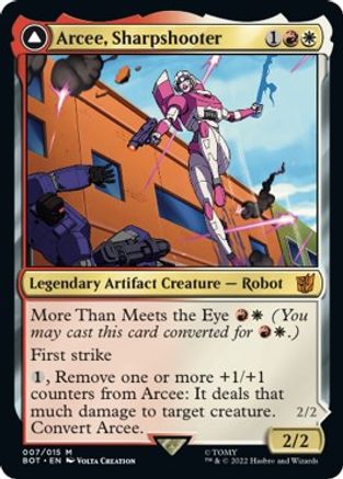 Arcee, Sharpshooter // Arcee, Acrobatic Coupe (BOT-007) - mythic: (convertdfc) - Foil
