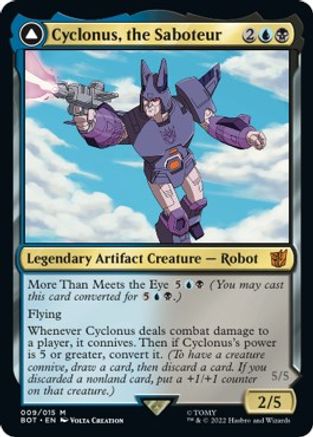 Cyclonus, the Saboteur // Cyclonus, Cybertronian Fighter (BOT-009) - mythic: (convertdfc)