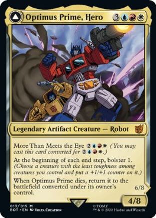 Optimus Prime, Hero // Optimus Prime, Autobot Leader (BOT-013) - mythic: (convertdfc) - Foil