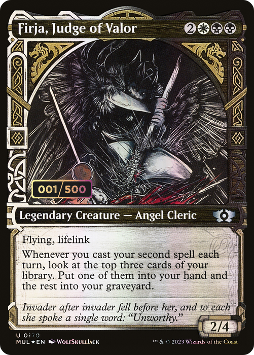 Firja, Judge of Valor (MUL-170Z) - uncommon: (Showcase) - Foil