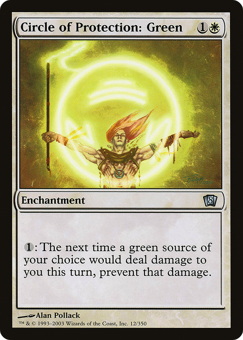 Circle of Protection: Green (8ED-12★) - uncommon - Foil