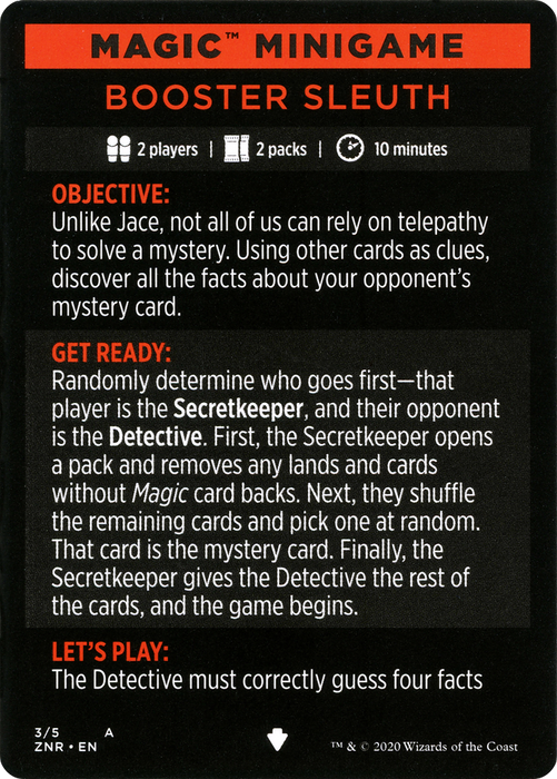 Booster Sleuth // Booster Sleuth (cont'd) (MZNR-003) - common
